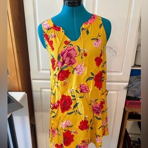 Floral Old Navy Womens Midi Dress Size XL